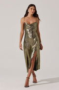 Gaia Metallic Midi Dress