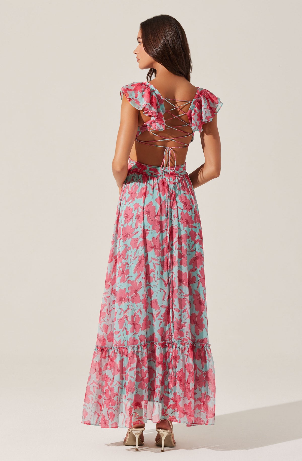 Primrose Floral Strappy Back Maxi Dress
