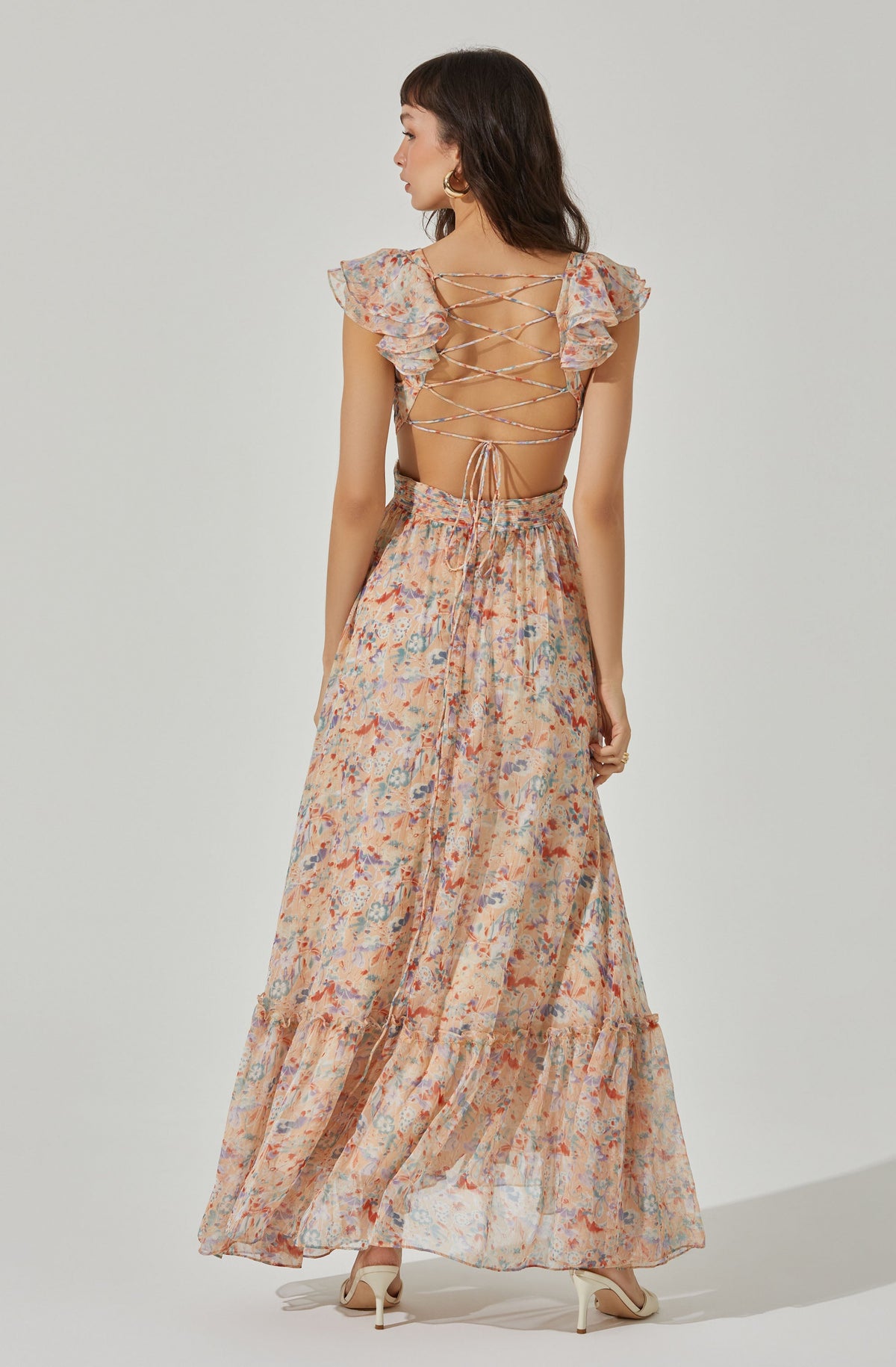 Primrose Floral Strappy Back Maxi Dress