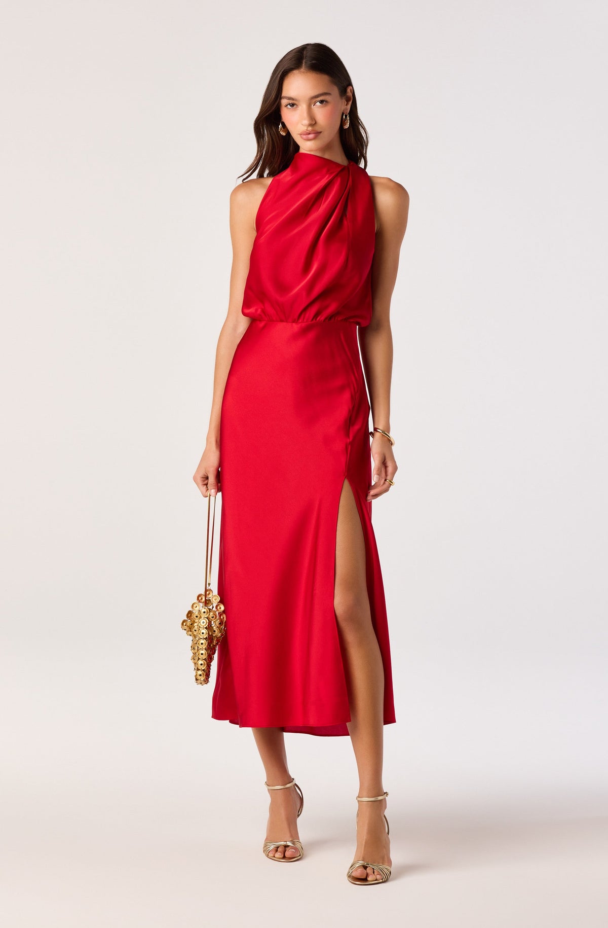 Jelyn Satin Midi Dress