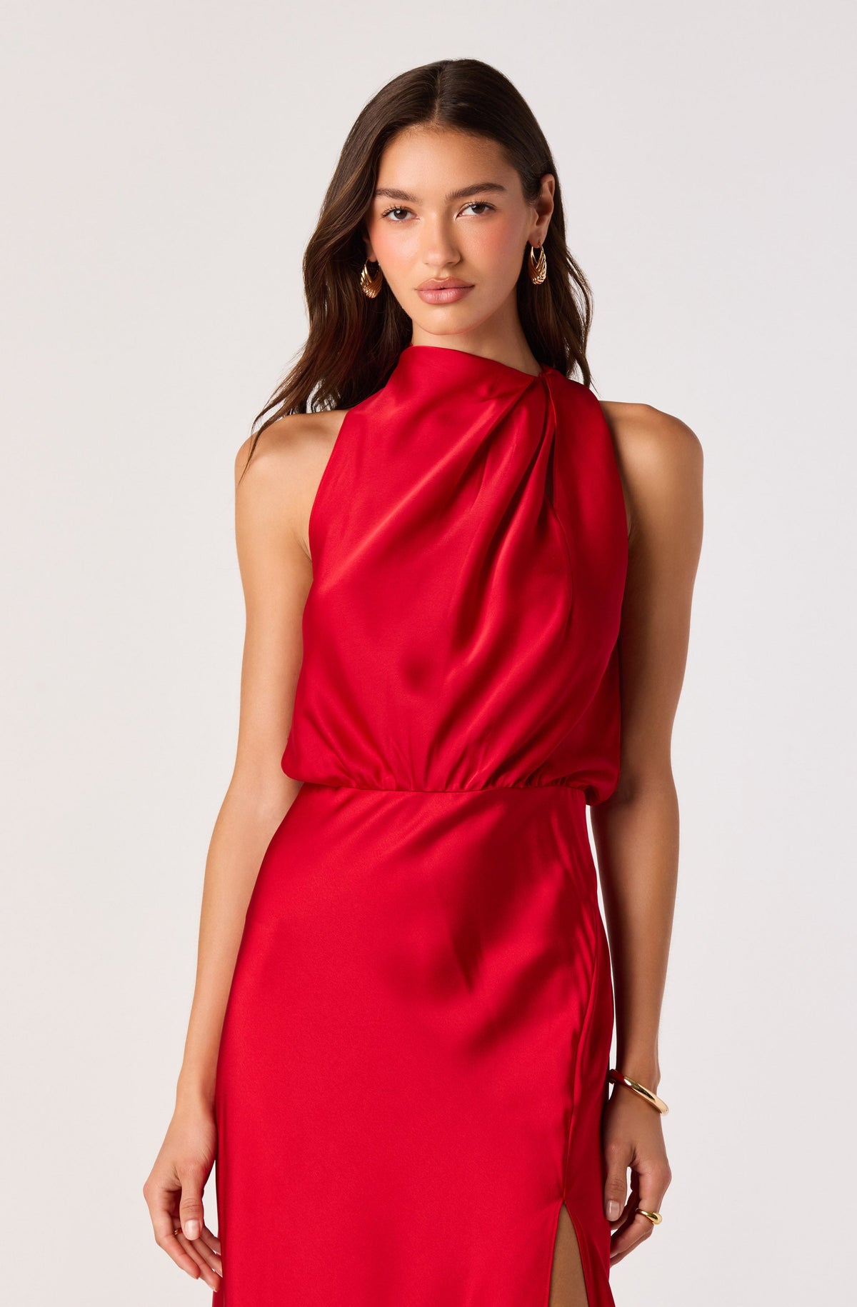 Jelyn Satin Midi Dress