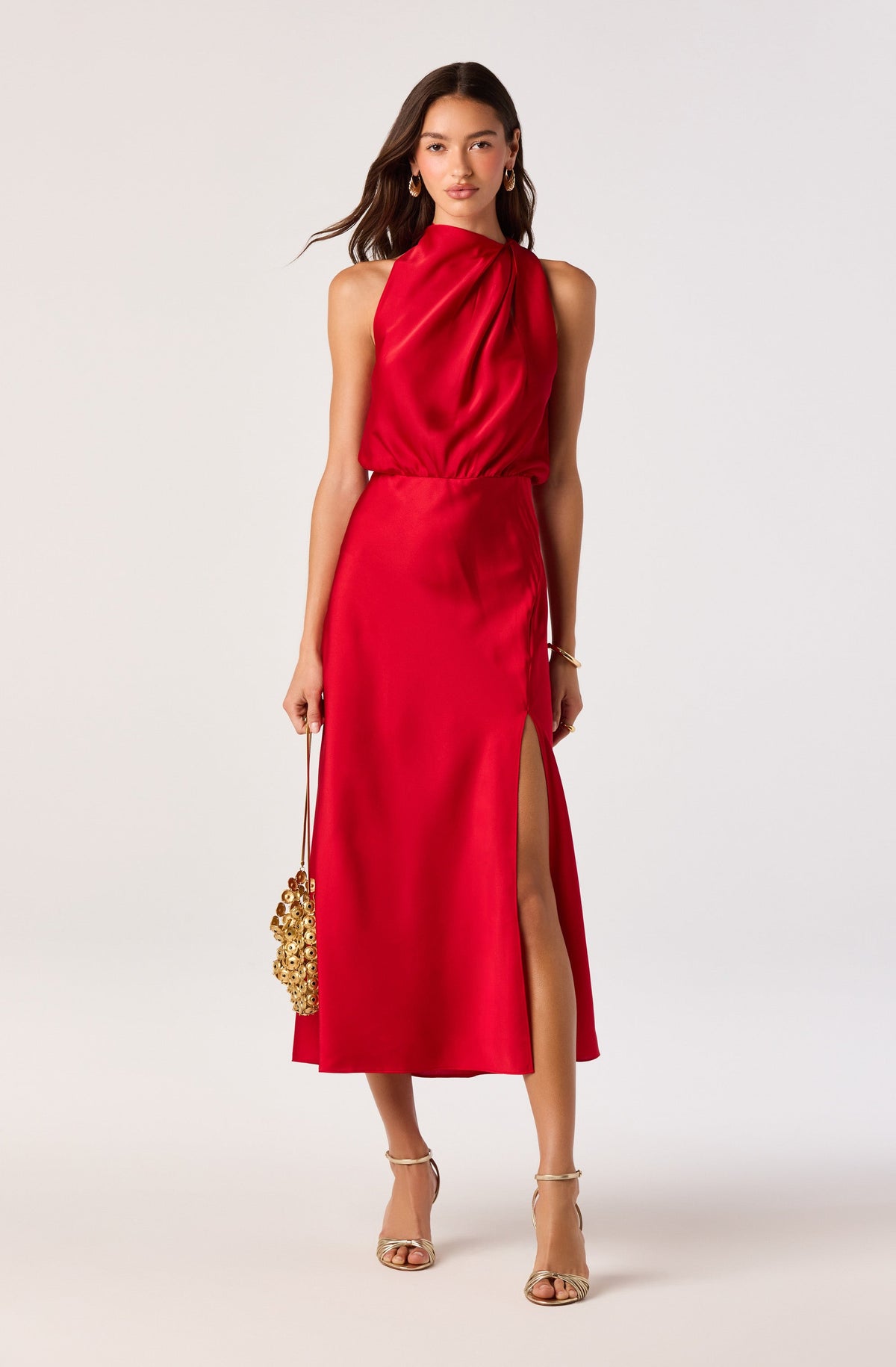 Jelyn Satin Midi Dress