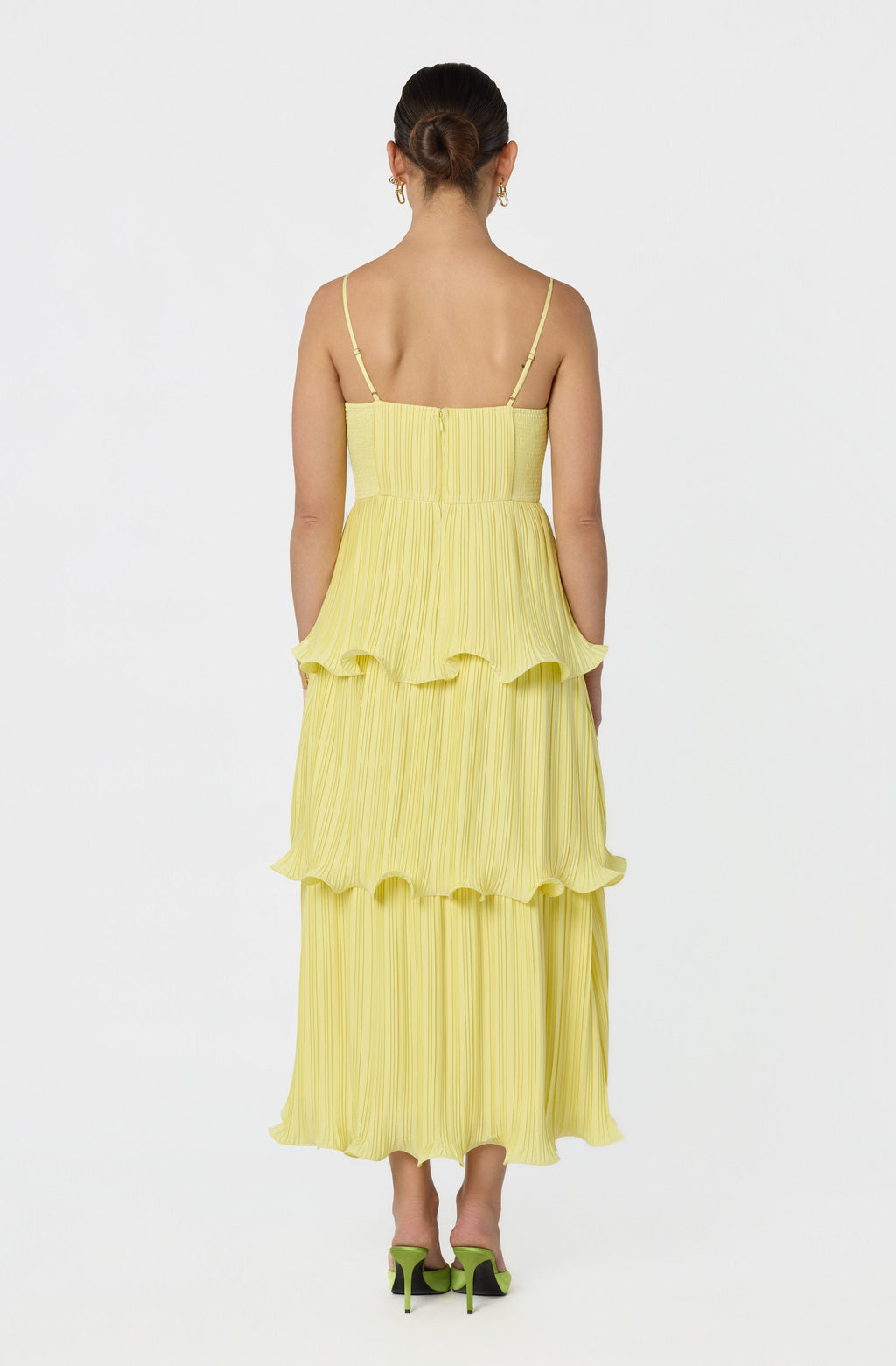 Lupin Pleated Tiered Maxi Dress