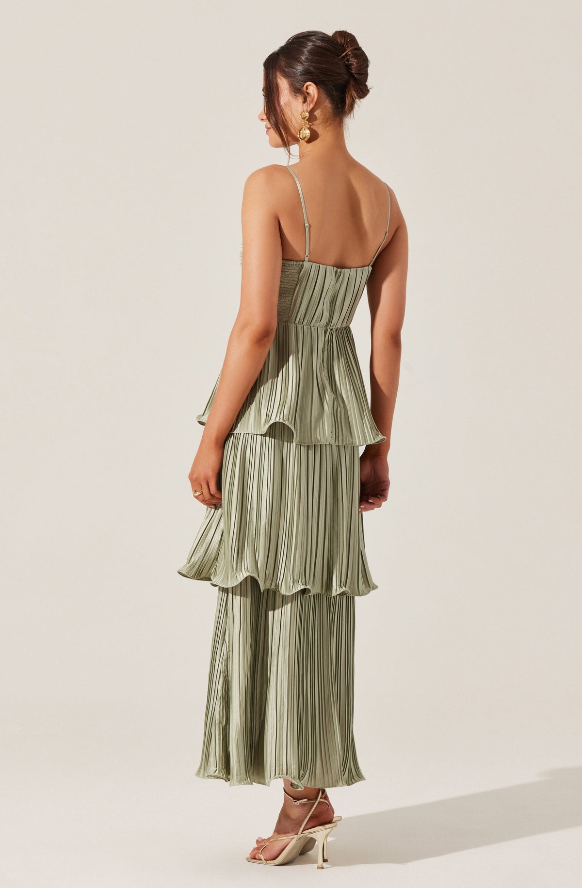 Lupin Pleated Tiered Maxi Dress
