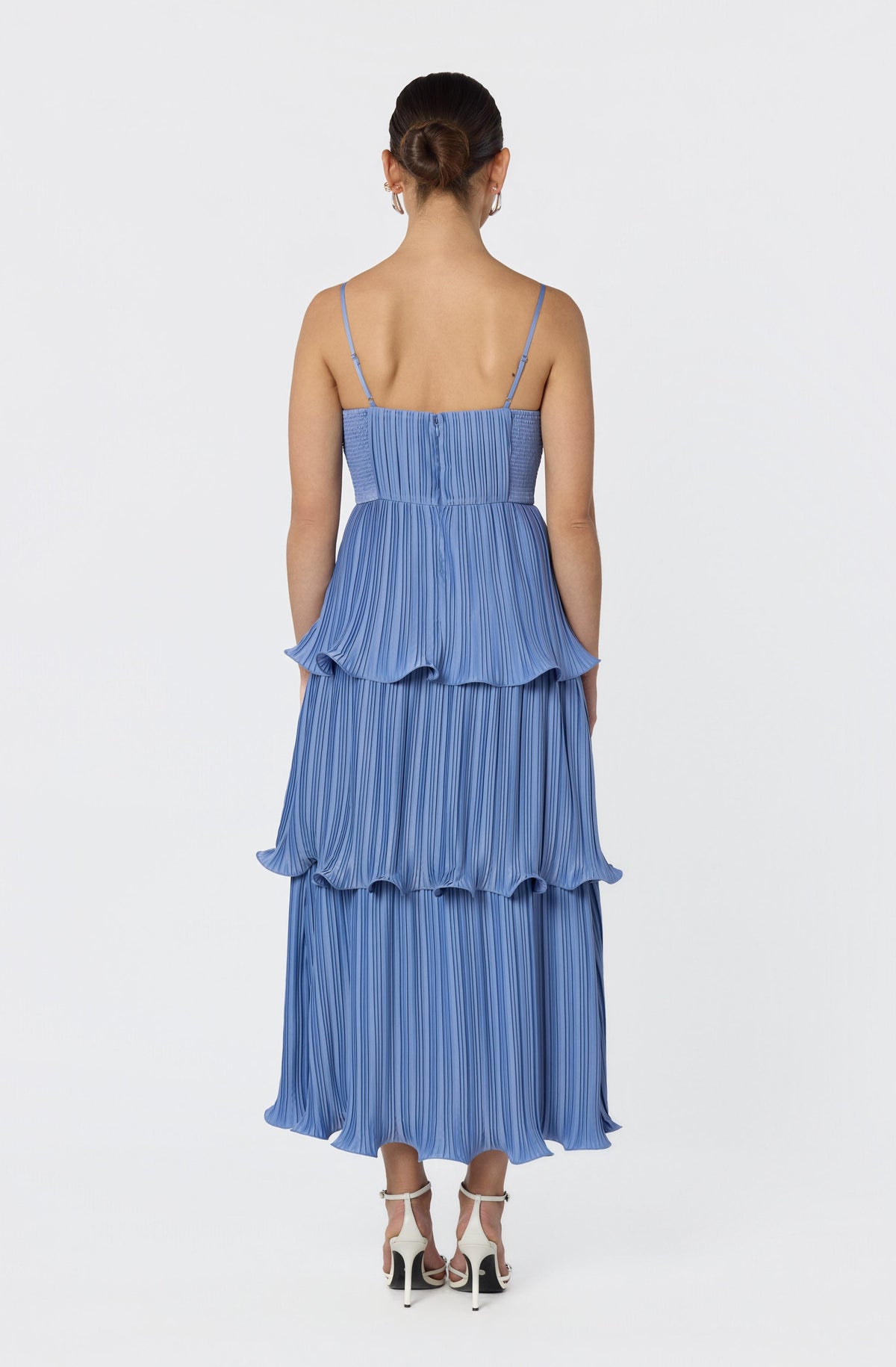 Lupin Pleated Tiered Maxi Dress