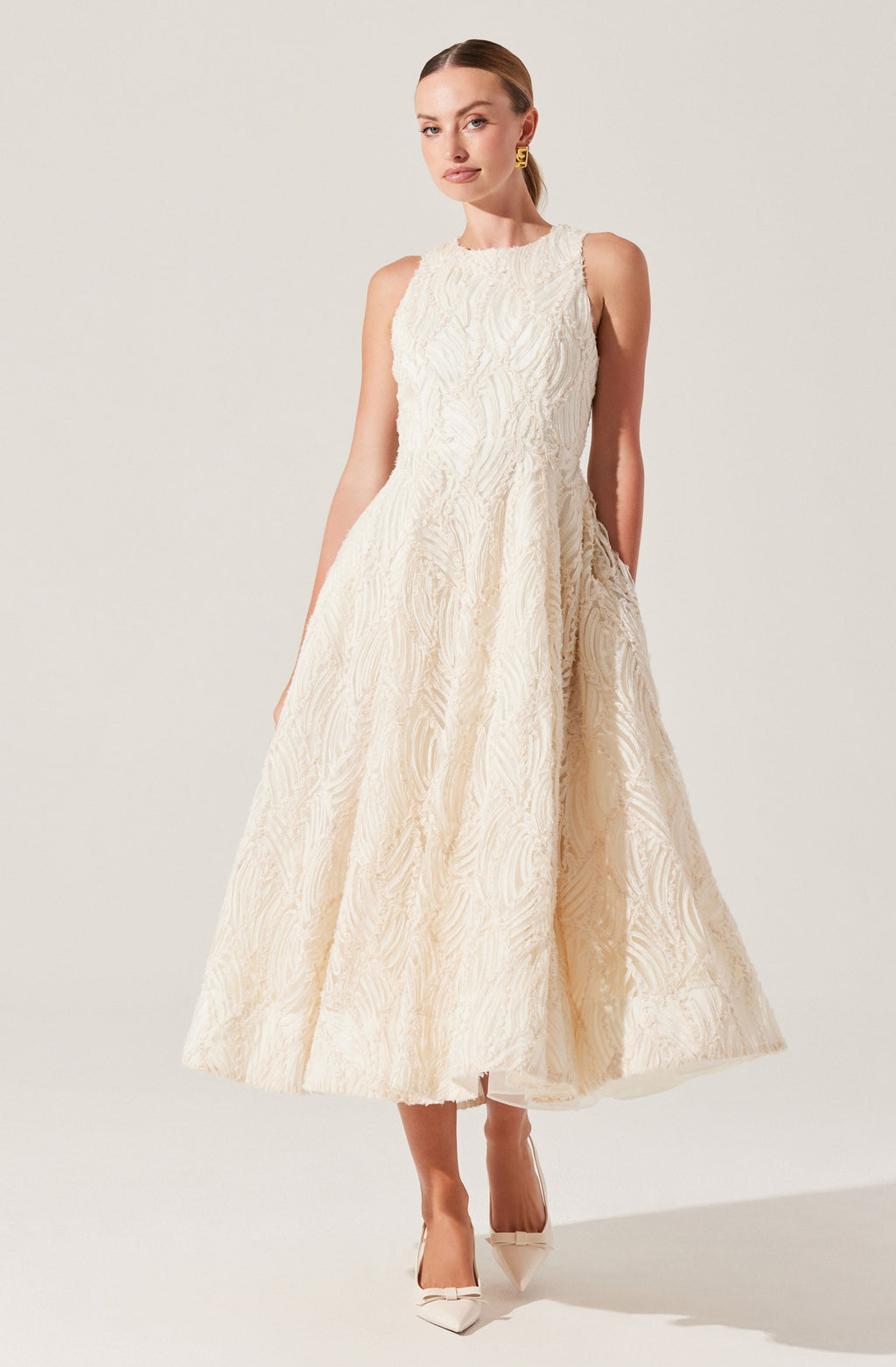 Lillemor 3D Textured Midi Dress