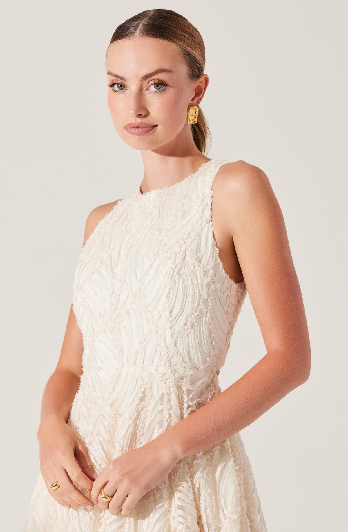Lillemor 3D Textured Midi Dress