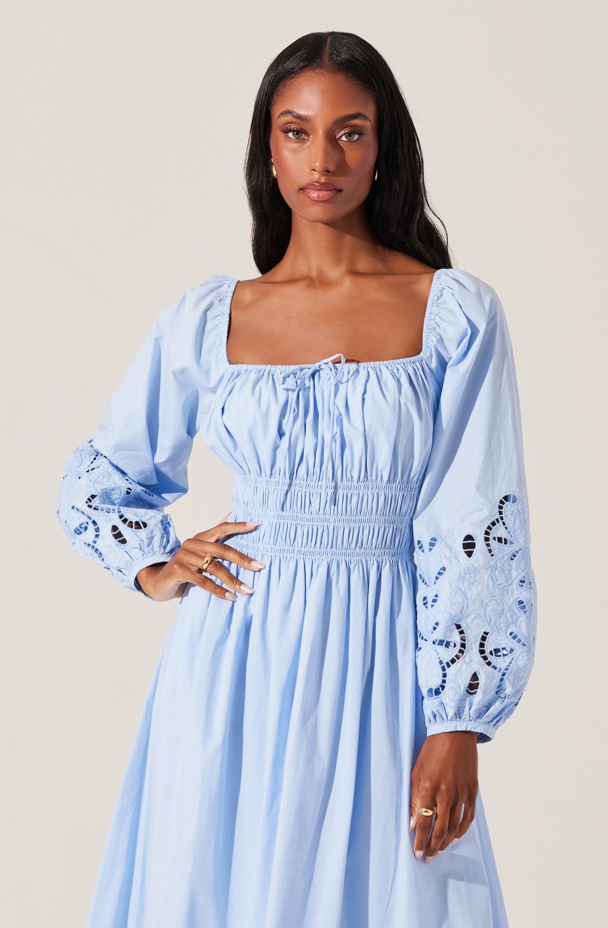 Wisnia Eyelet Embroidered Dress