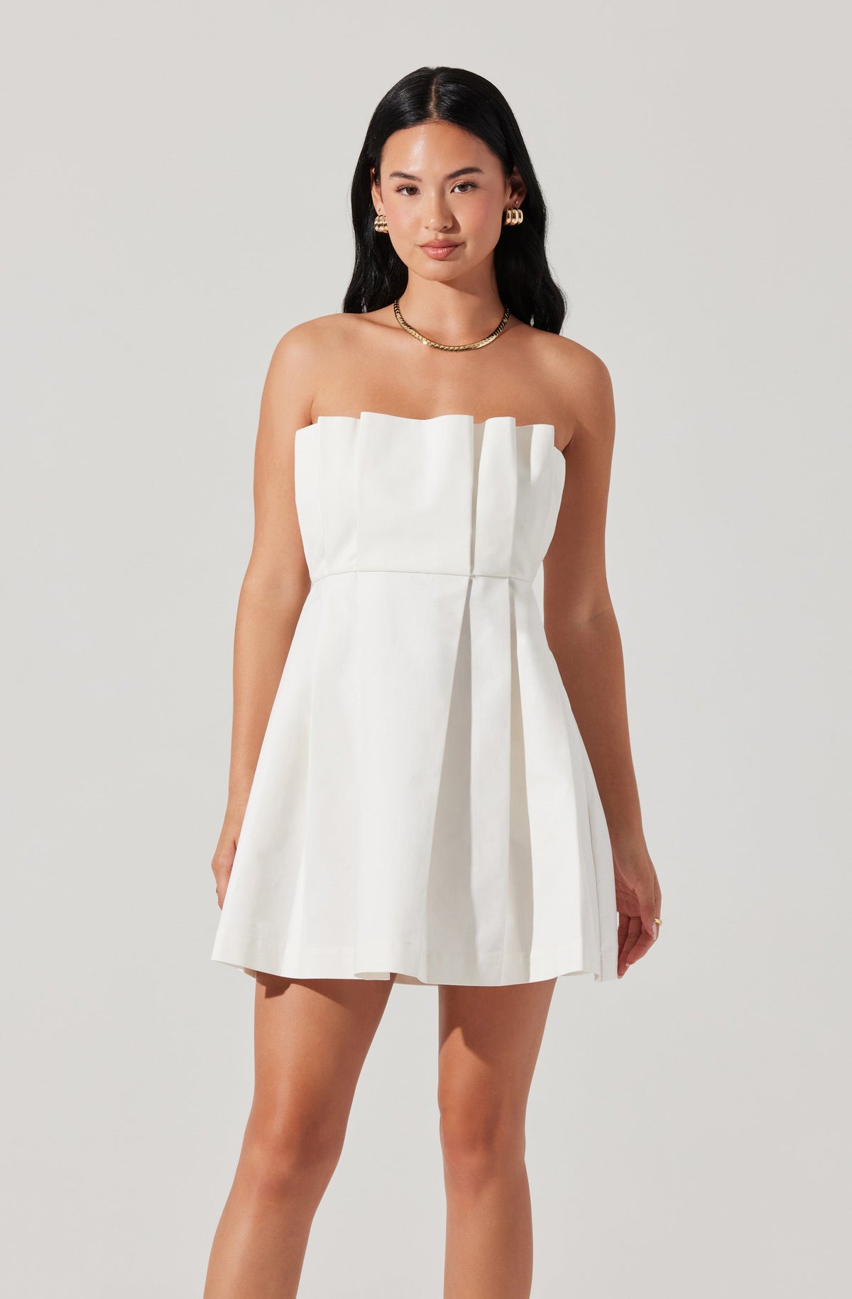Clemira Pleated Mini Dress