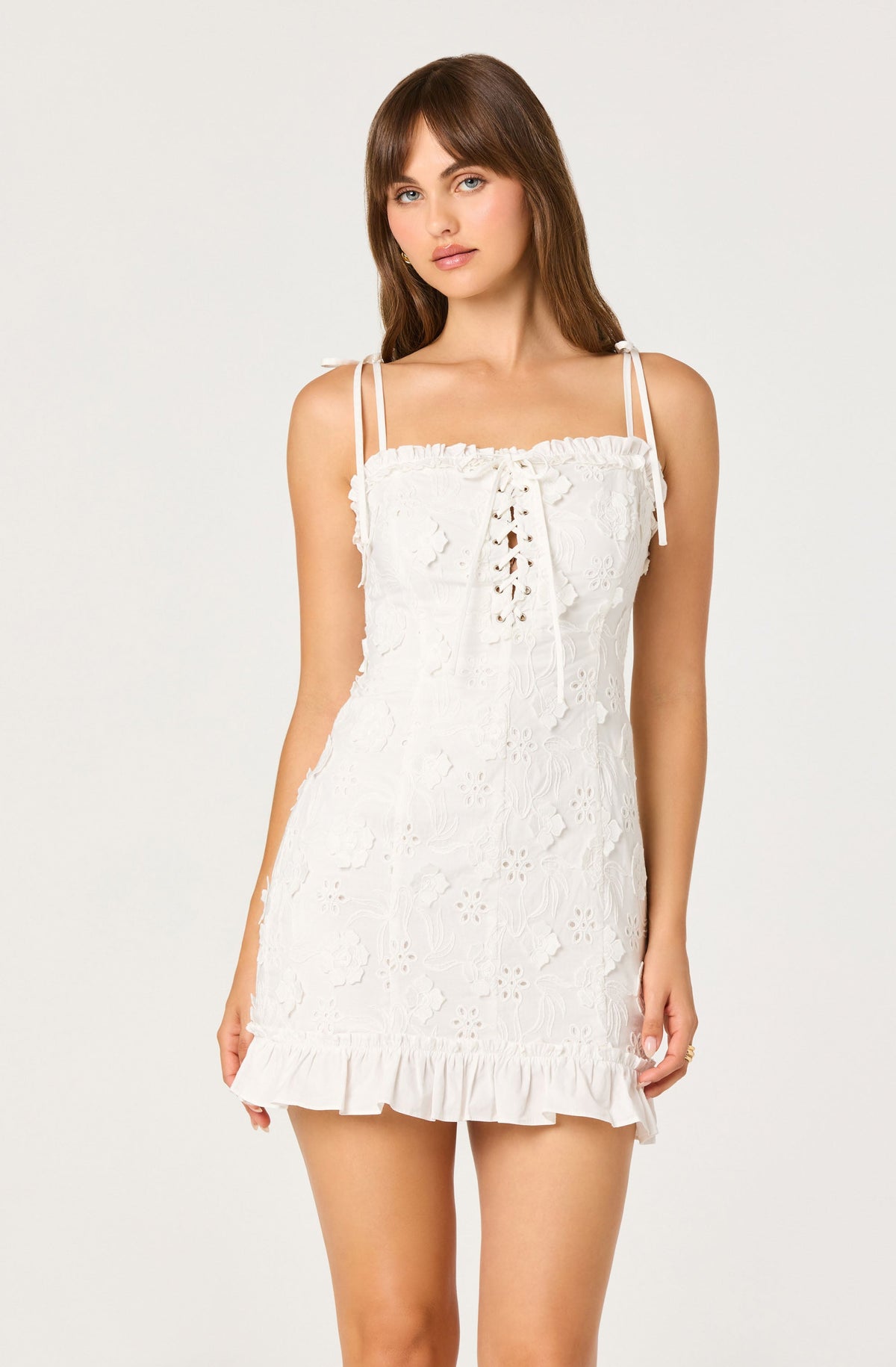 Breanna Eyelet Corset Mini Dress