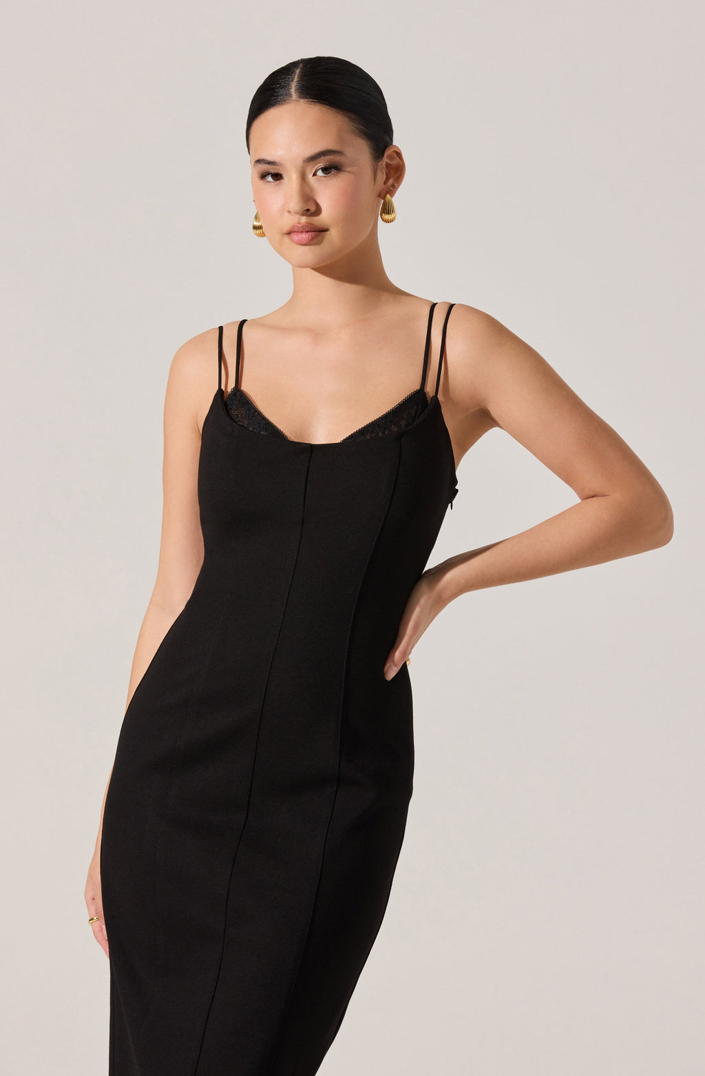 Allura Peekaboo Lace Midi Dress