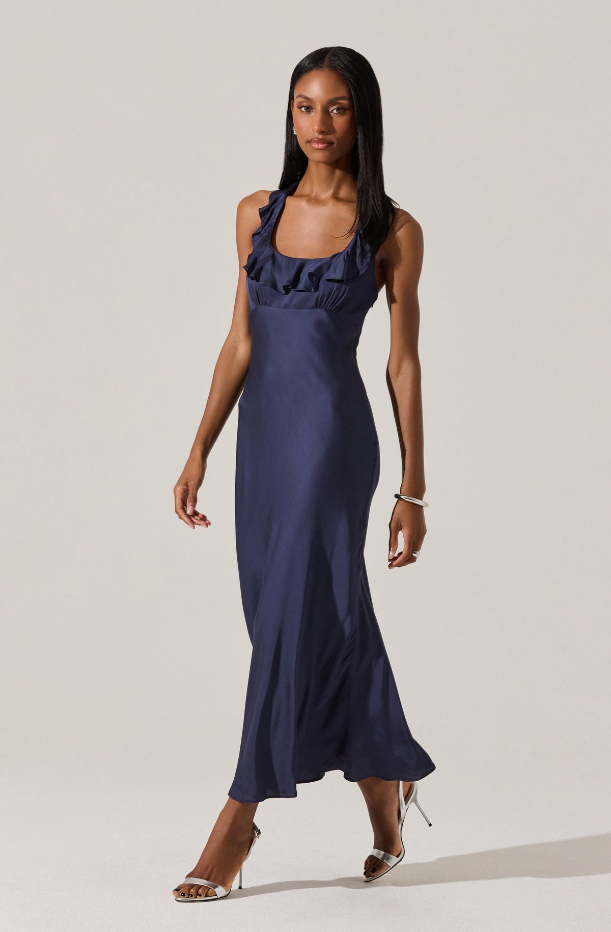 Morrigan Ruffle Trim Halter Dress