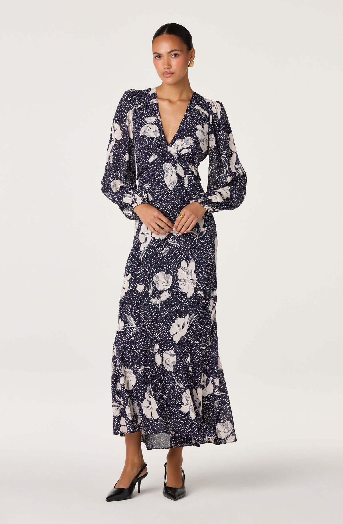 Calantha Floral V-Neck Maxi Dress