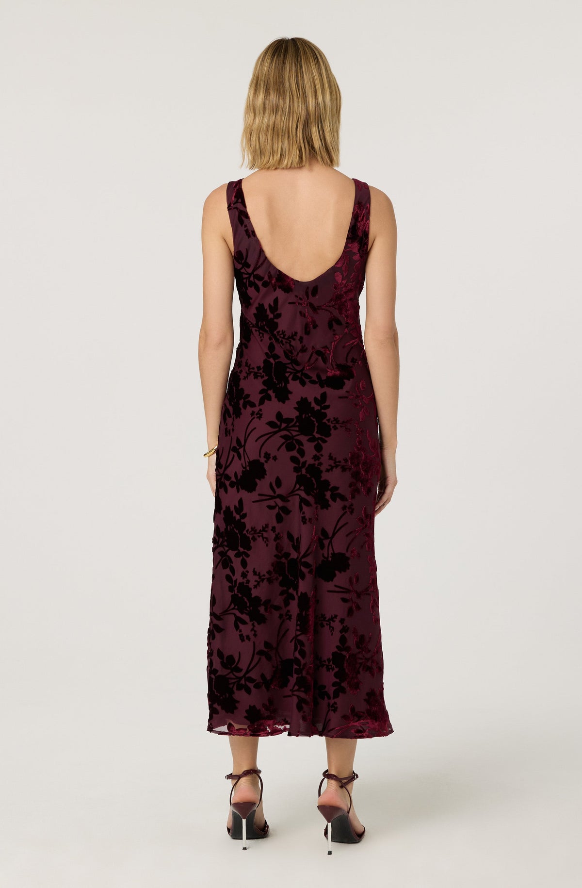 Floris Burnout Floral Maxi Dress