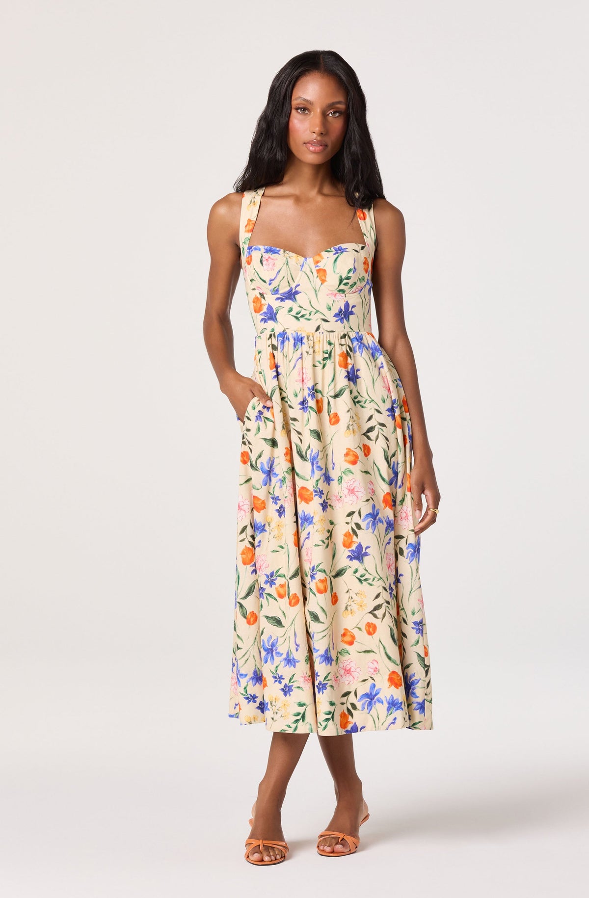 Beryl Garden Floral Midi Dress
