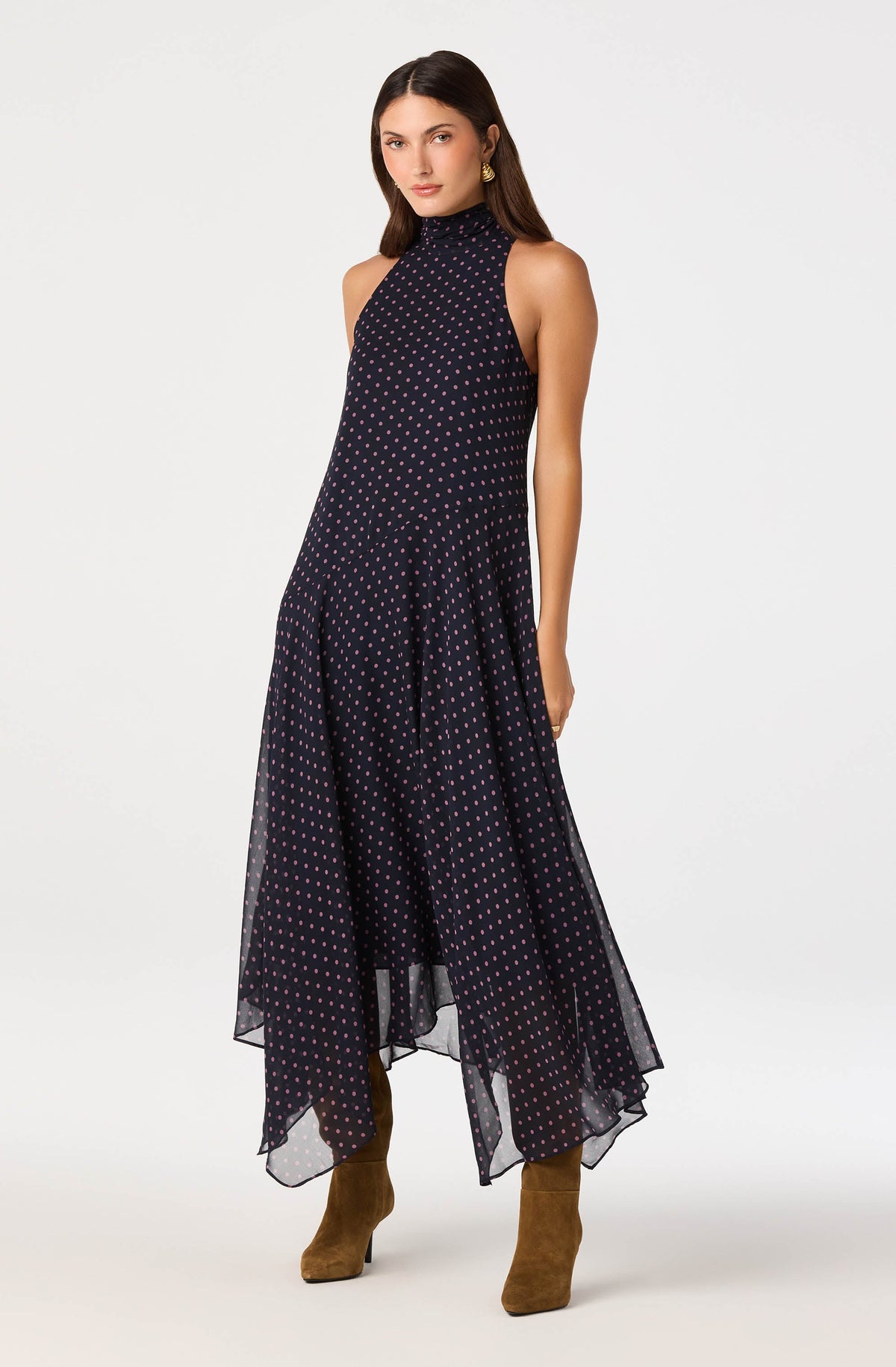 Tiana Polka Dot Maxi Dress