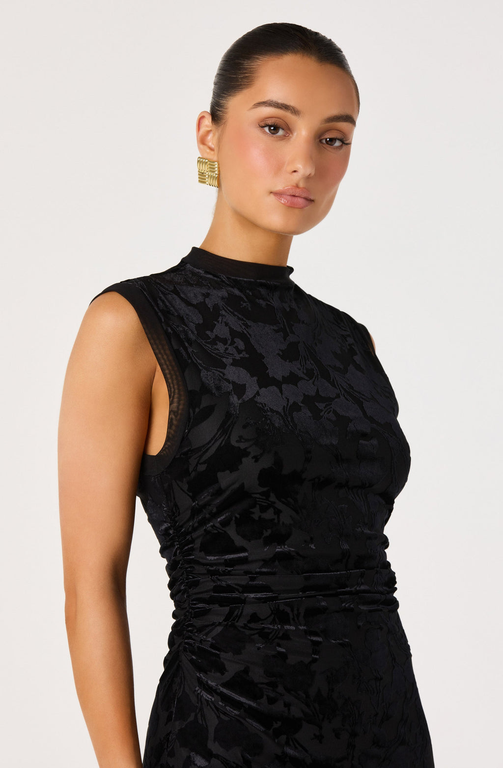 Stormi Velvet Burnout Mini Dress