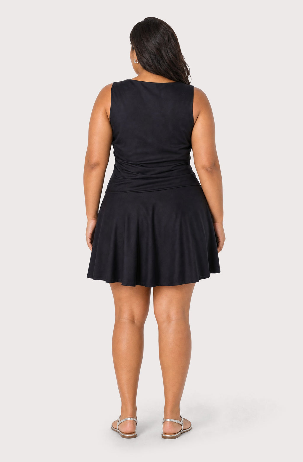 Violet Drop-Waist Mini Dress