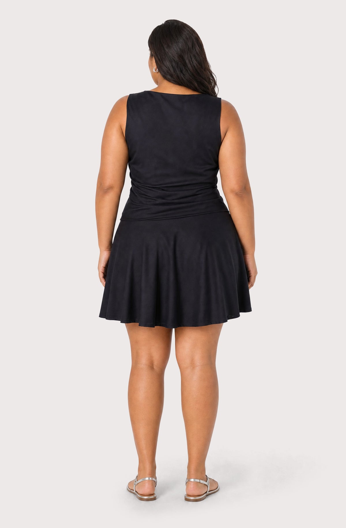 Violet Drop-Waist Mini Dress