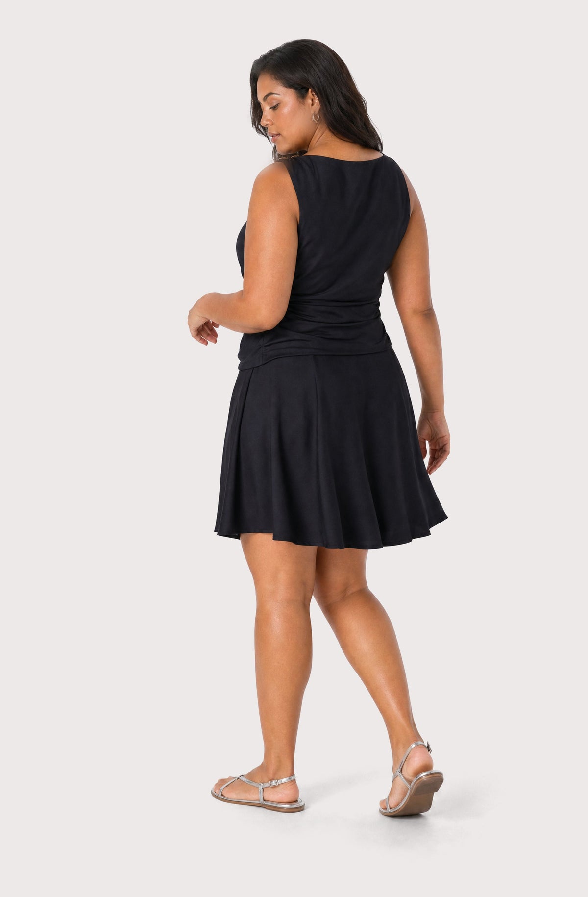 Violet Drop-Waist Mini Dress