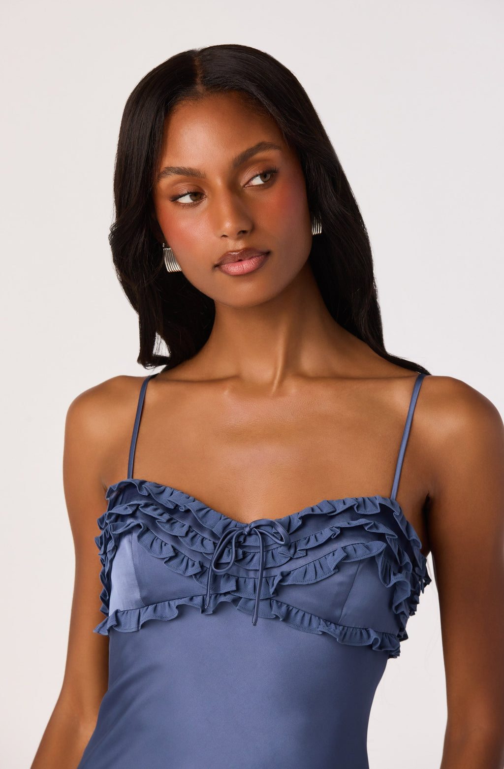 Jade Bow-Detail Satin Maxi Dress