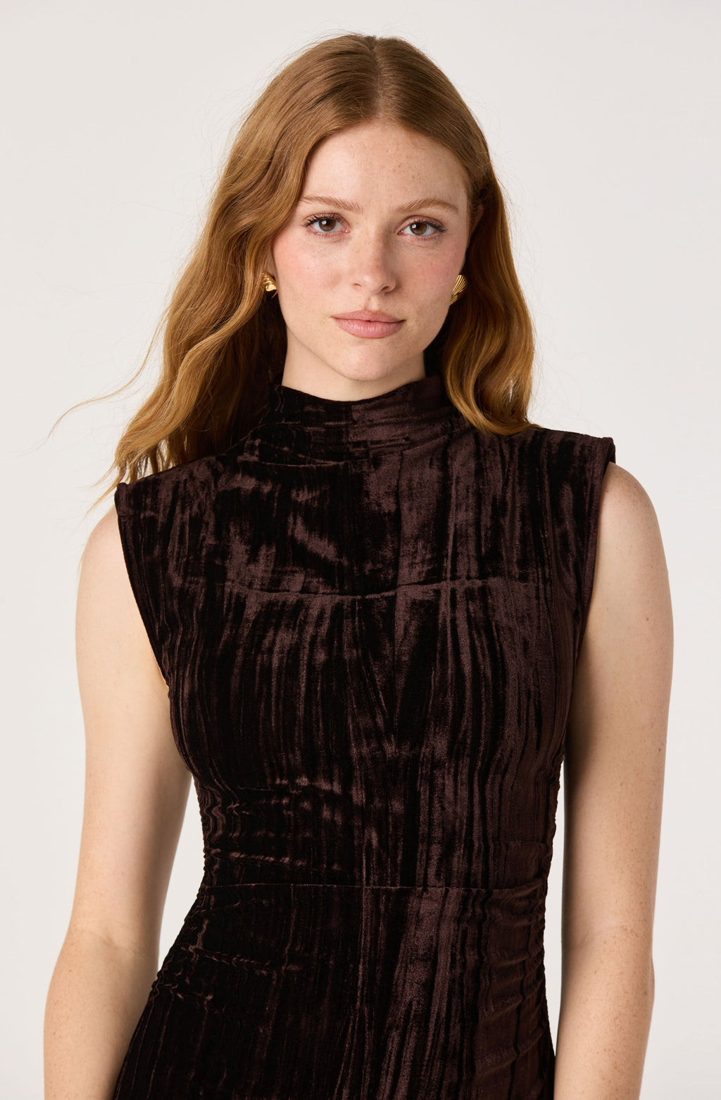 Nazari Velvet Lace Hem Mini Dress