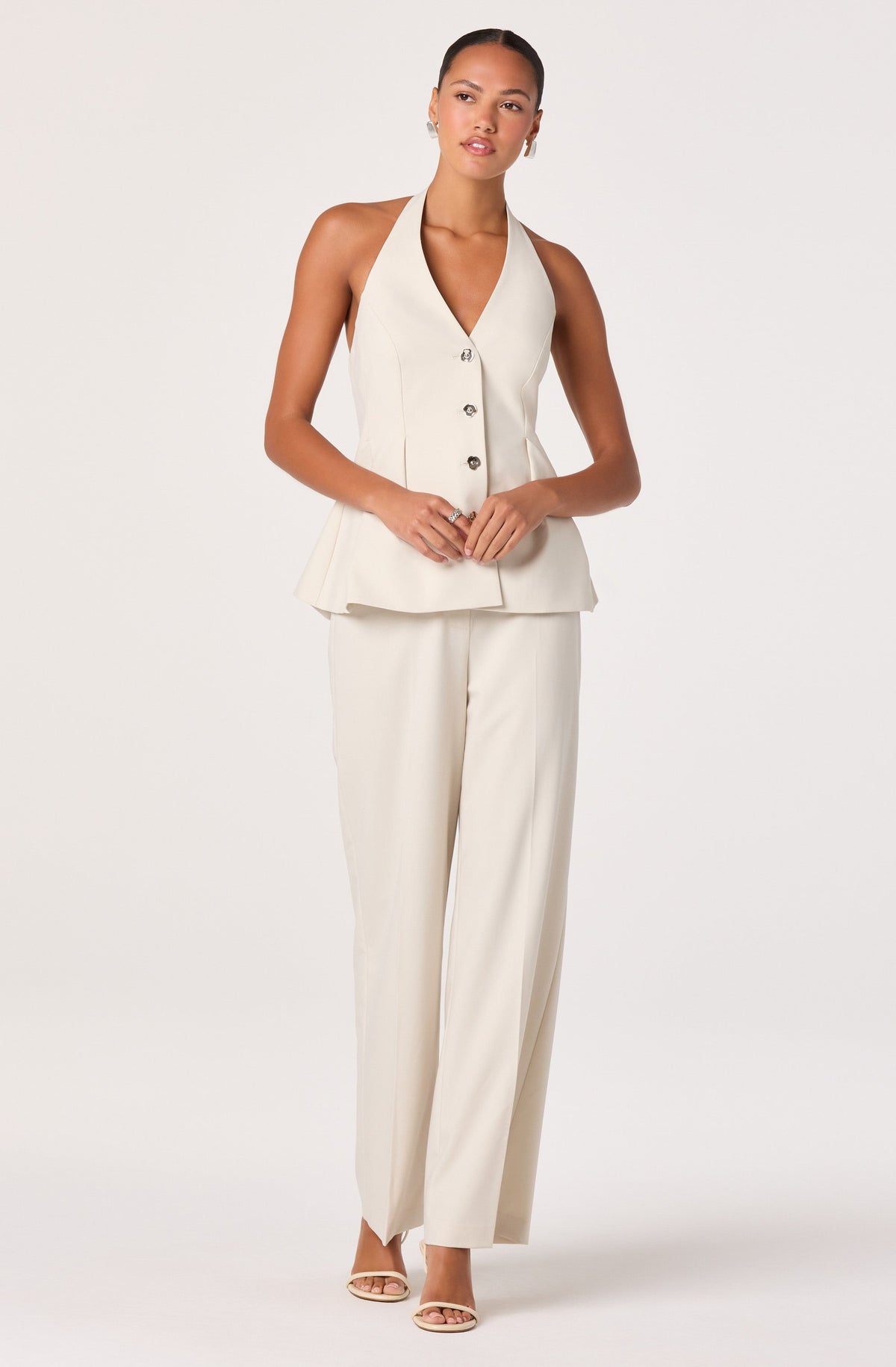 Cleone High-Rise Straight Leg Trousers