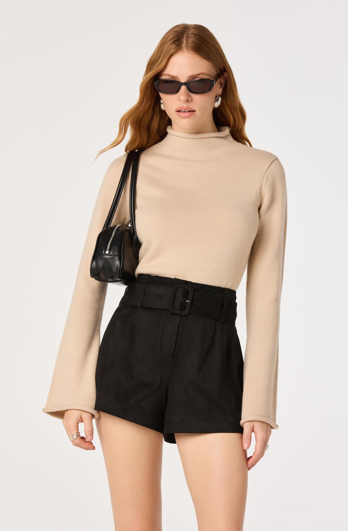 Rain Faux Suede High-Rise Shorts