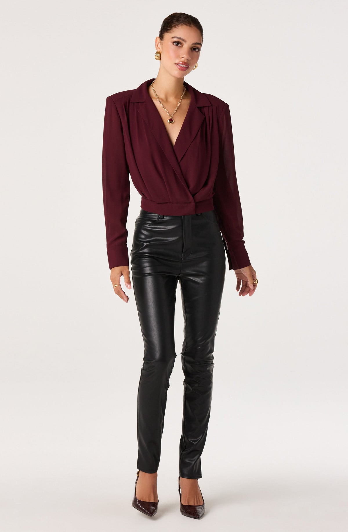 Mal High-Rise Faux Leather Pants