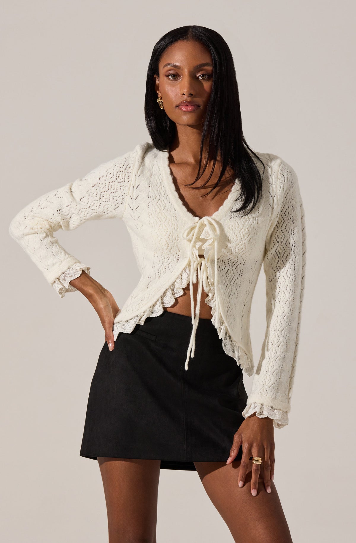 Laudine Faux Suede Mini Skirt