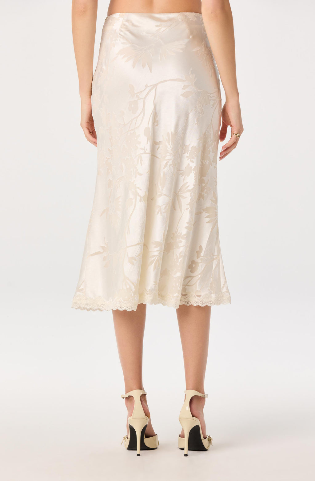 Windey Satin Midi Skirt