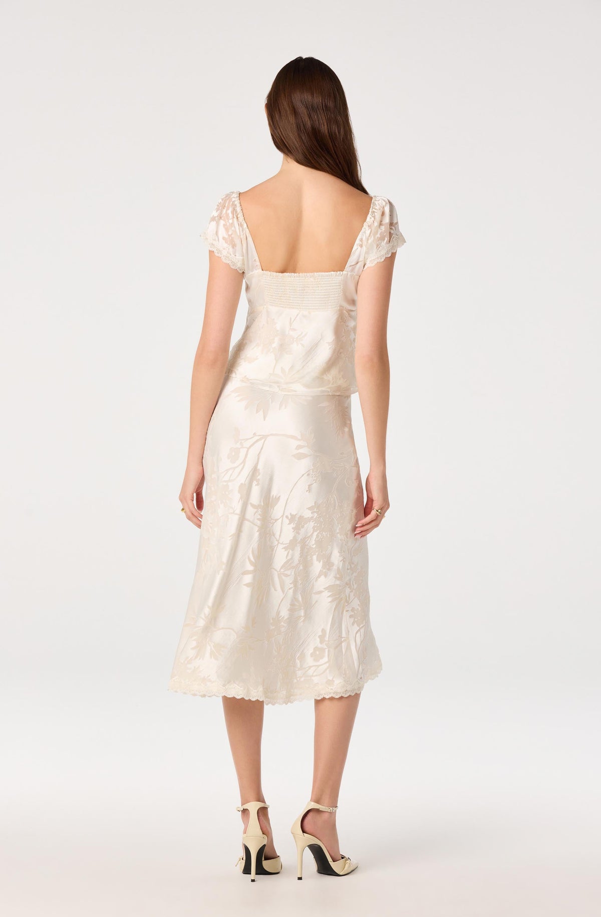 Windey Satin Midi Skirt