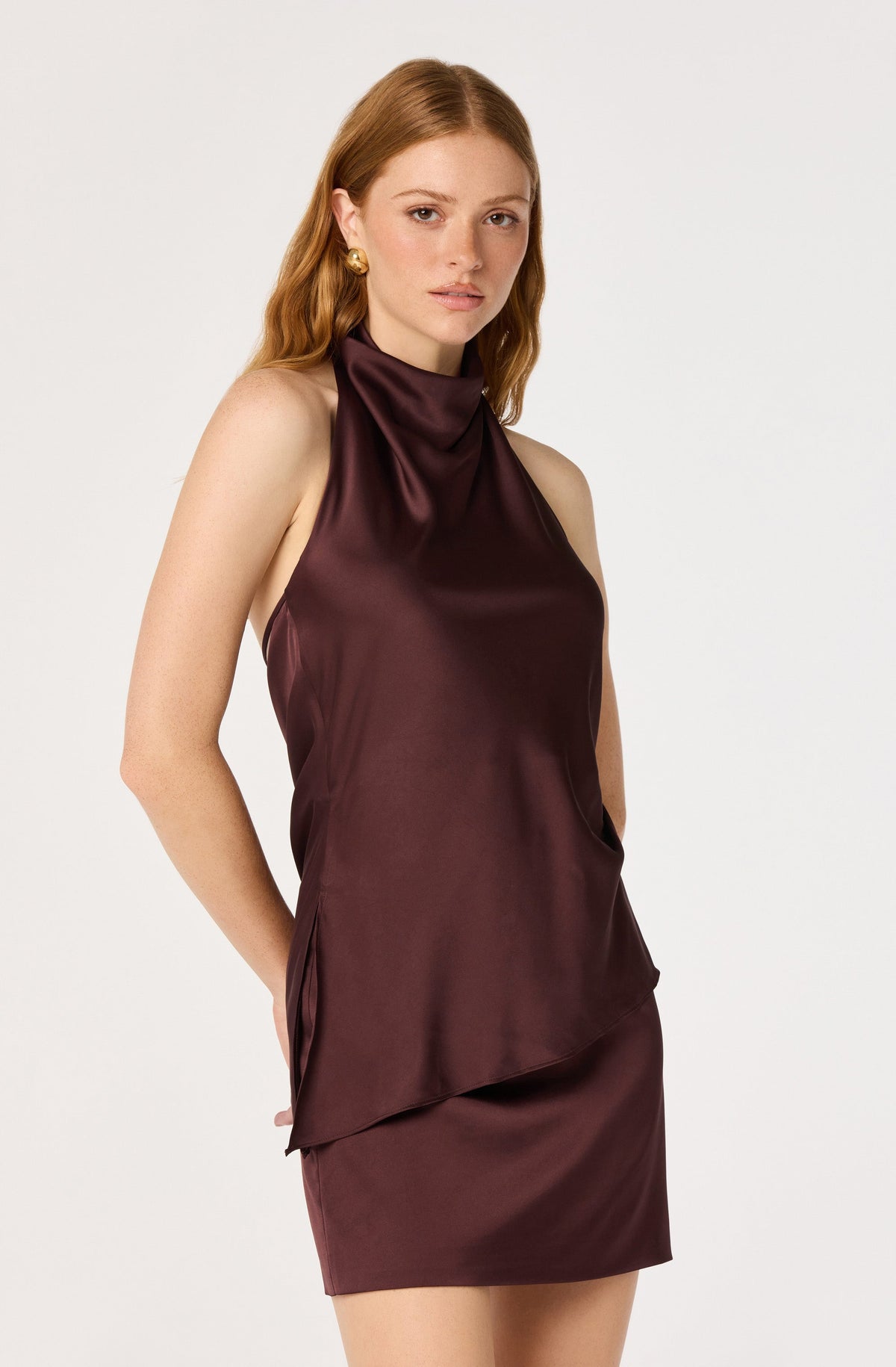 Jenessa Satin Mini Skirt