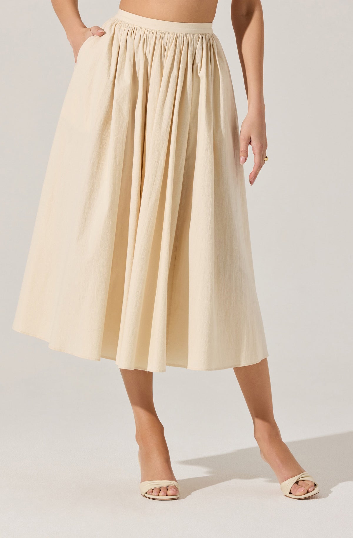 Attwell Pleated Midi Skirt