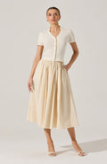 Attwell Pleated Midi Skirt
