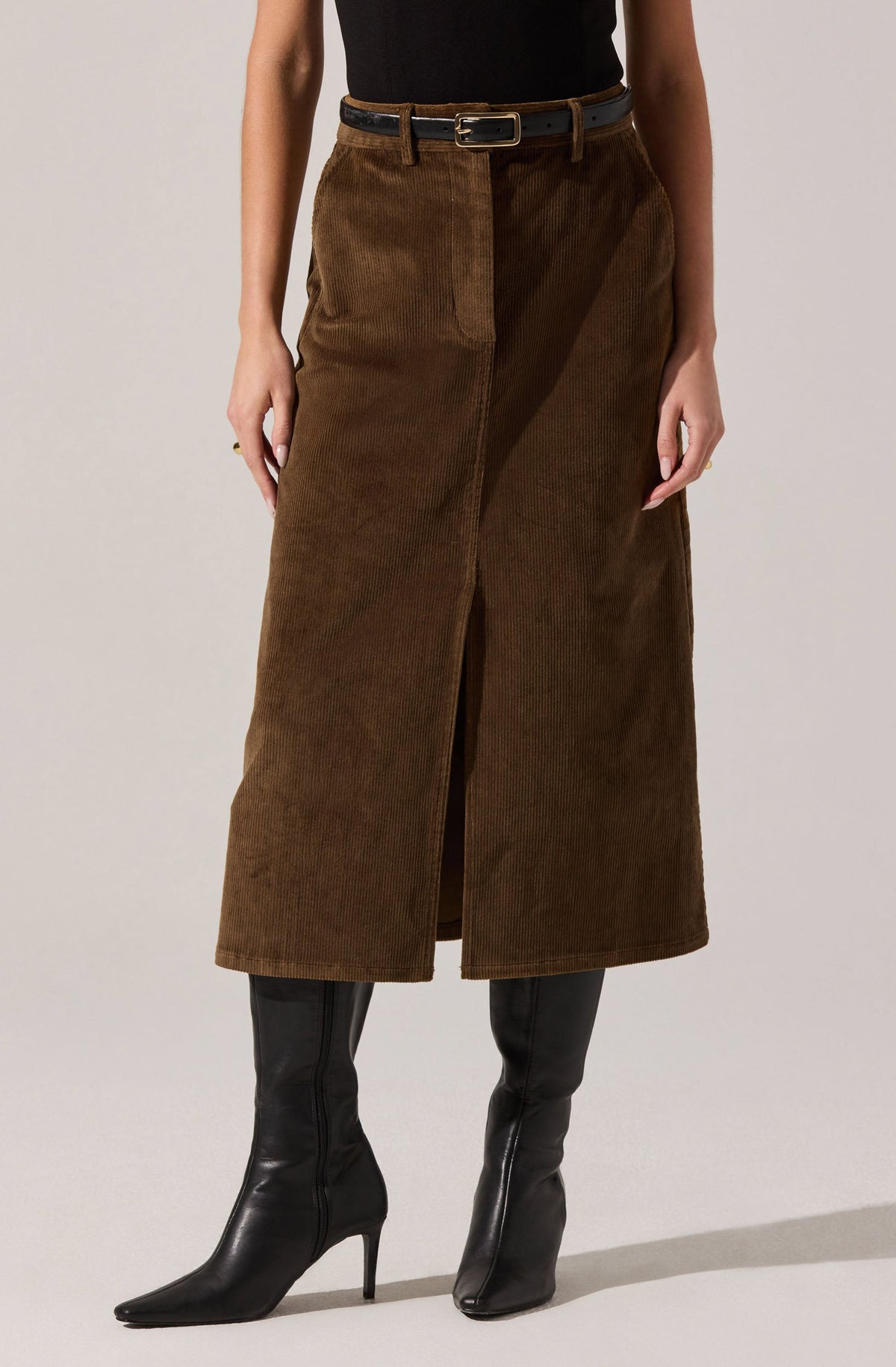 Rielle Corduroy Pencil Skirt
