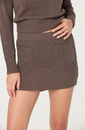 Albie Ribbed Sweater Mini Skirt