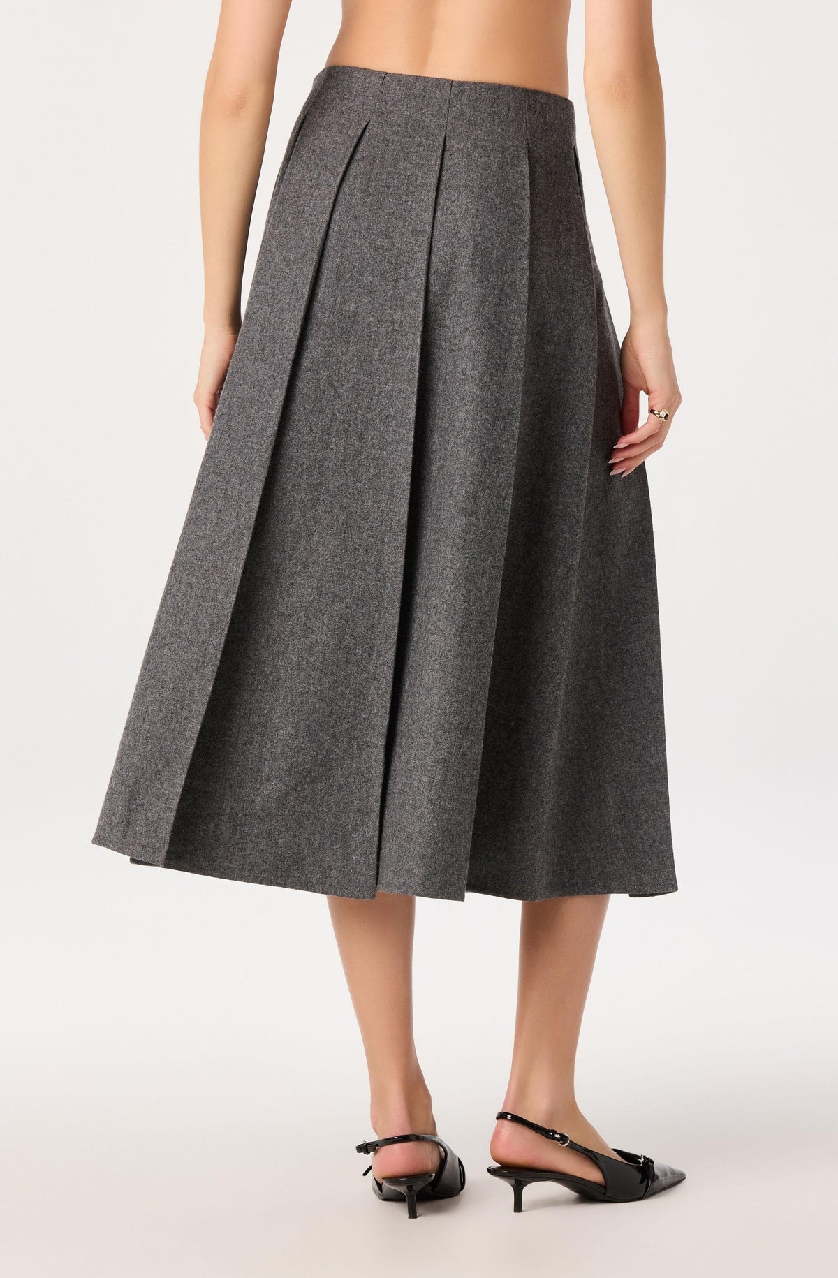 Kelsie Pleated Midi Skirt