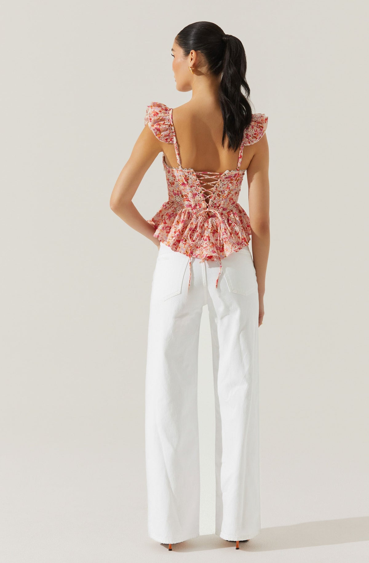 Baylin Floral Peplum Top
