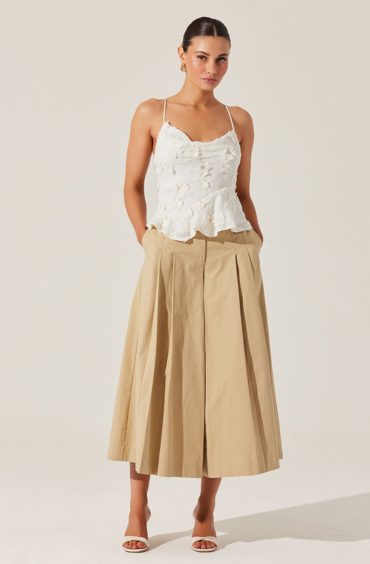 Everli Floral Appliqué Camisole Top