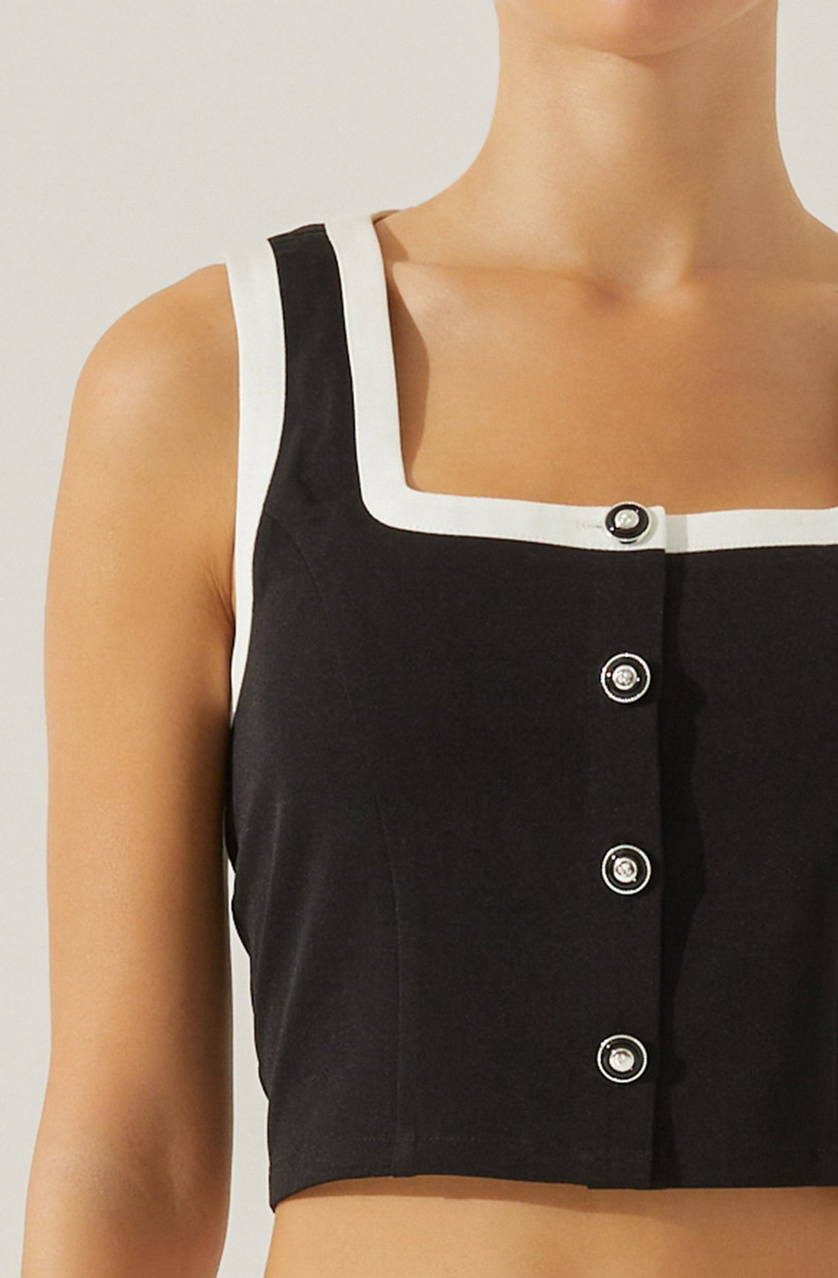 Rory Contrast Trim Top