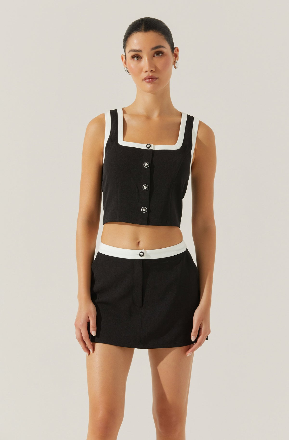 Rory Contrast Trim Top