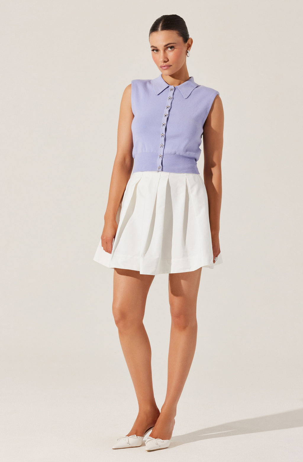 Kori Bow Embellished Sweater Top