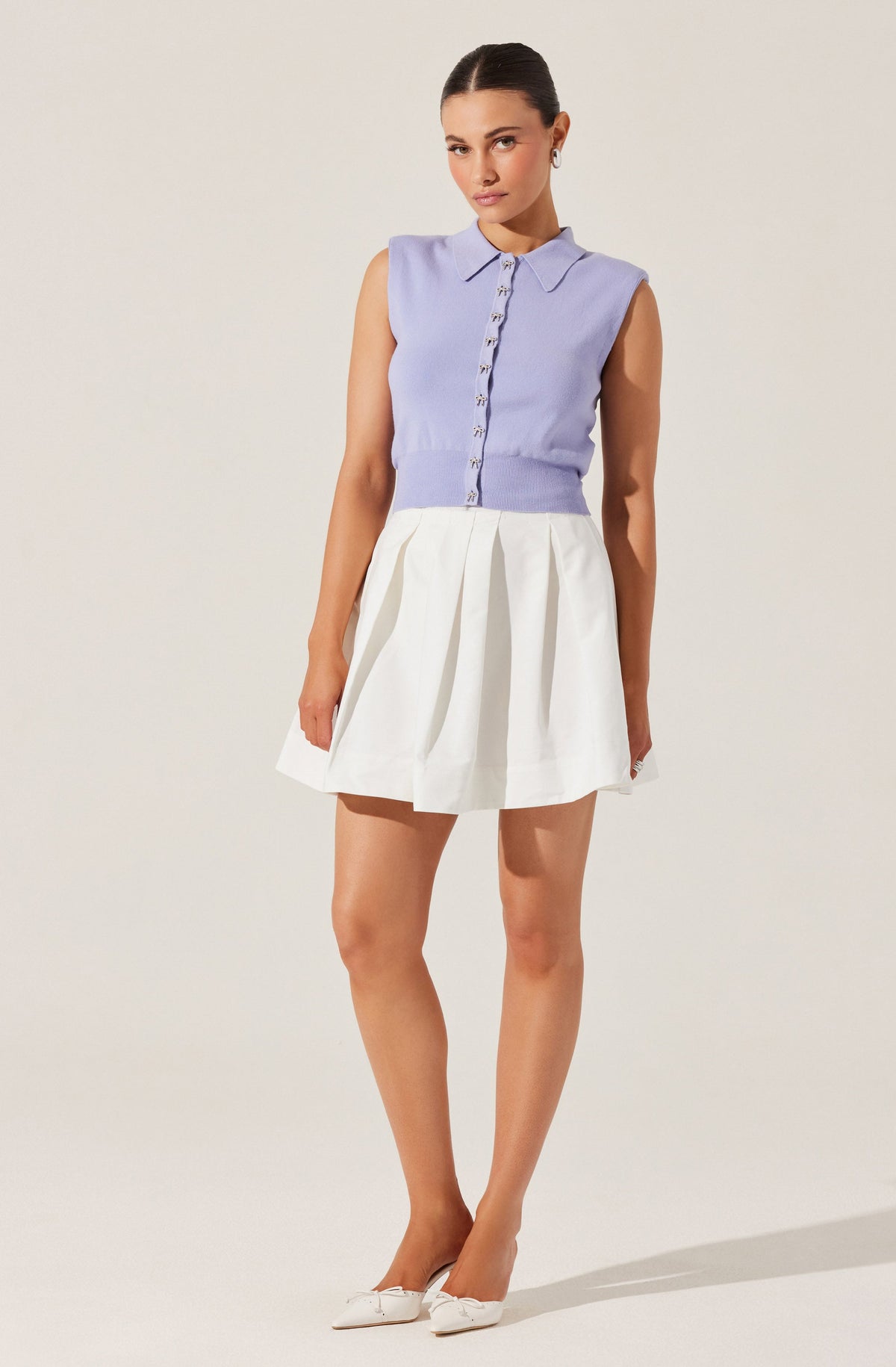 Kori Bow Embellished Sweater Top