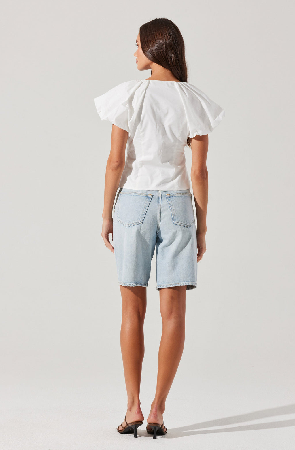 Aine Poplin Puff Sleeve Top