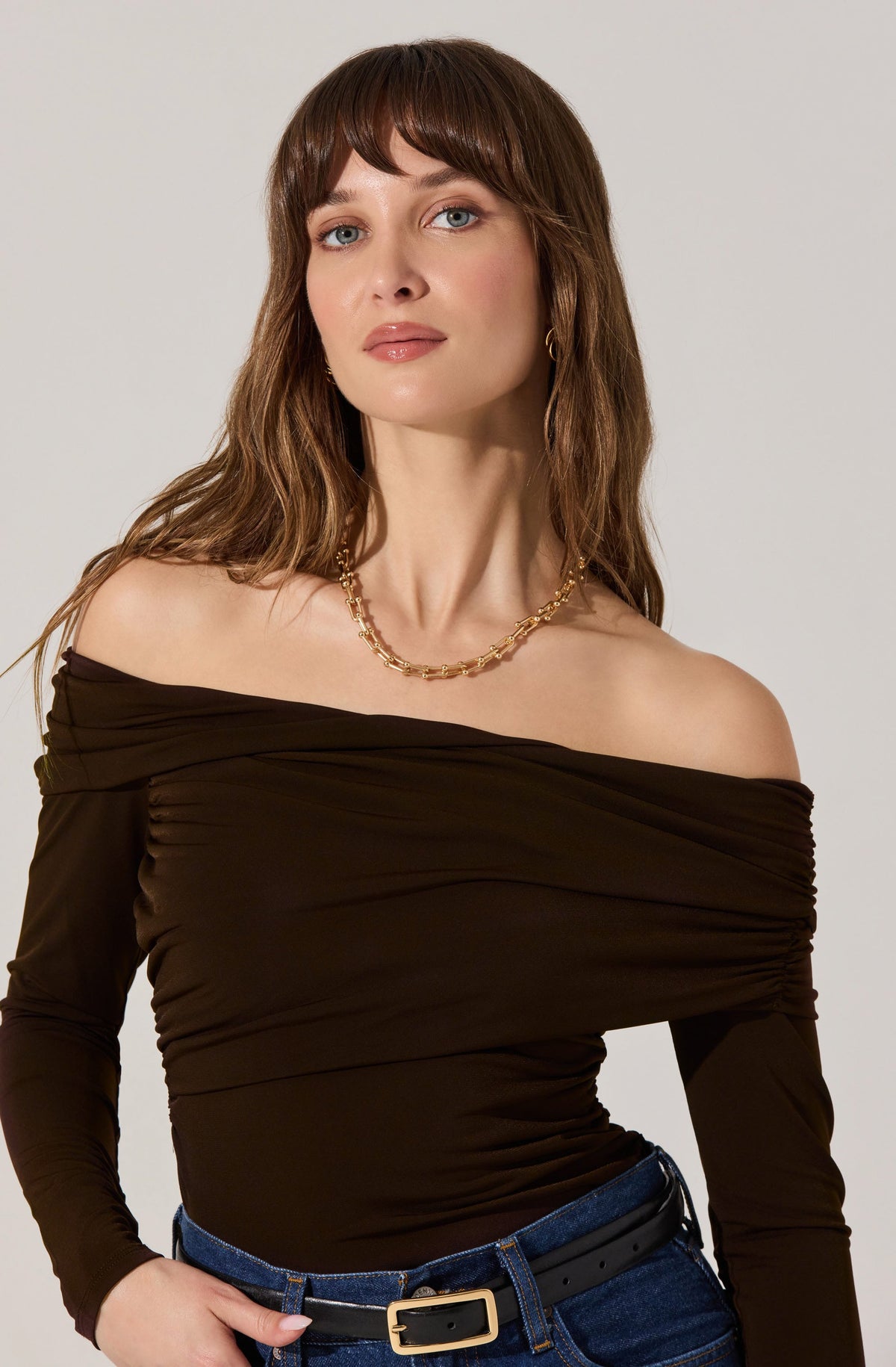 Datia Ruched Off-Shoulder Top