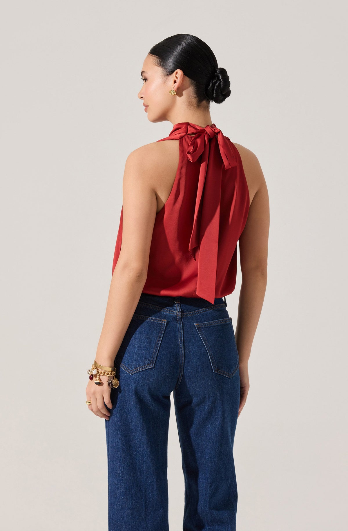 Joleisa Satin High Neck Top