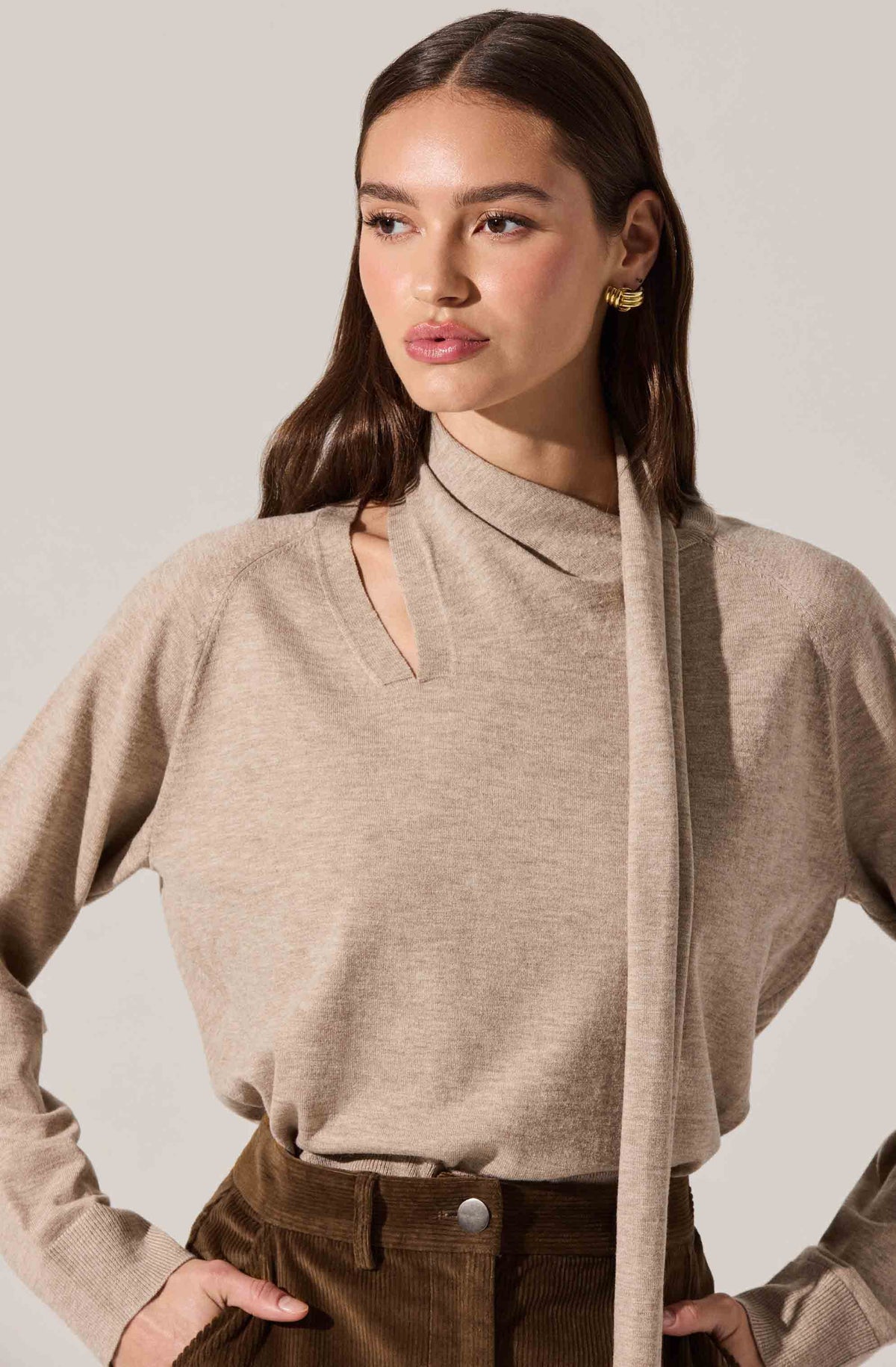 Silvana Cutout Scarf Sweater