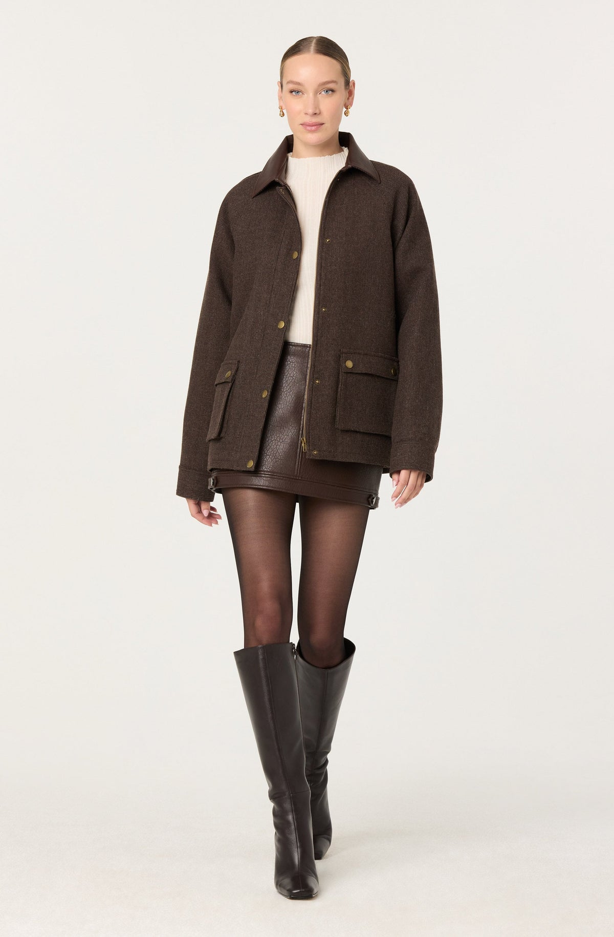 Rylan Contrast Wool Blend Jacket