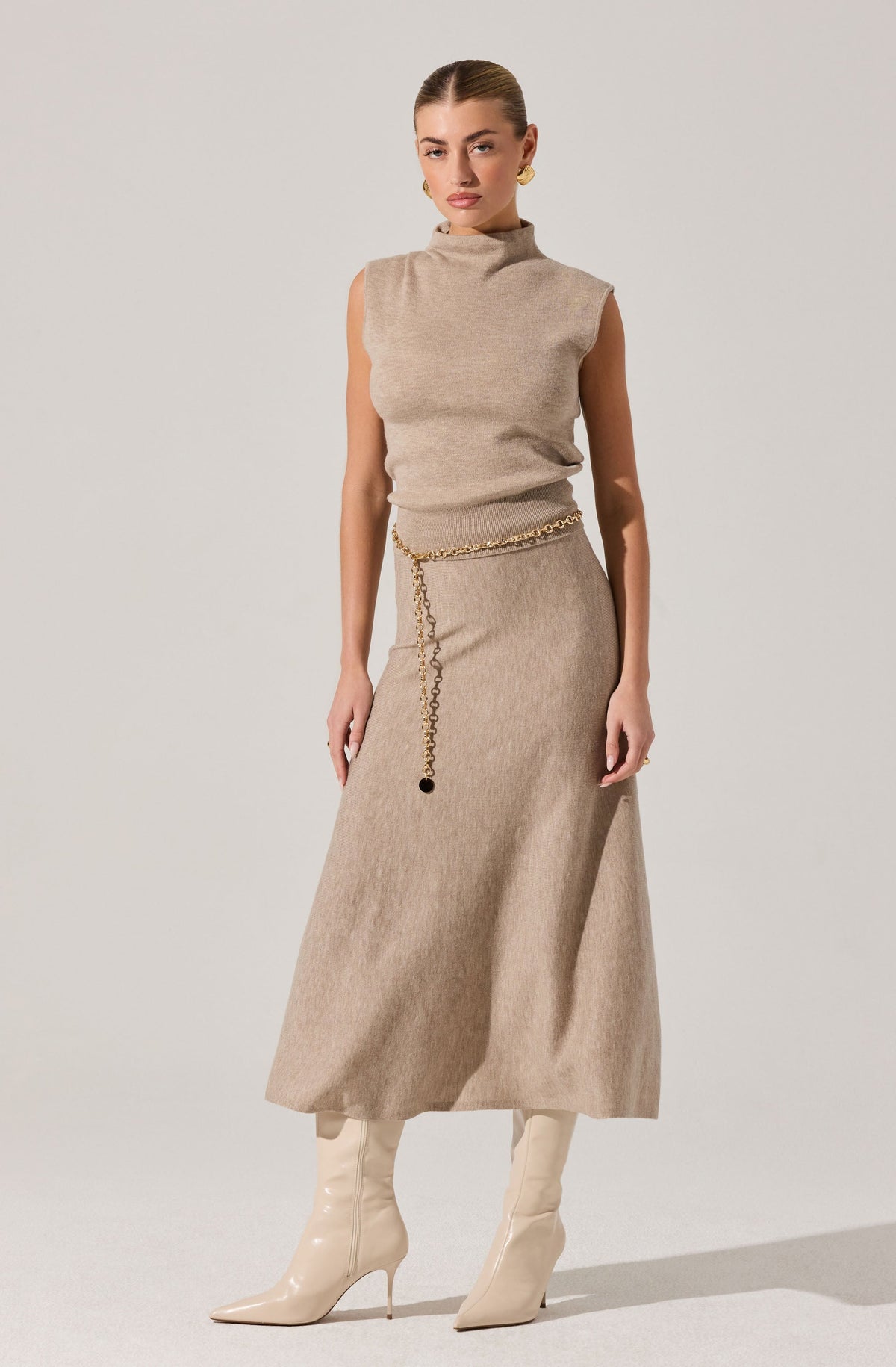 Deora Sleeveless Mock Neck Sweater